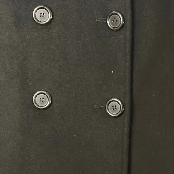 Worthington Black Wool/Cashmere Blend Long Trench Coat - Size 8​ - Picture 4 of 11